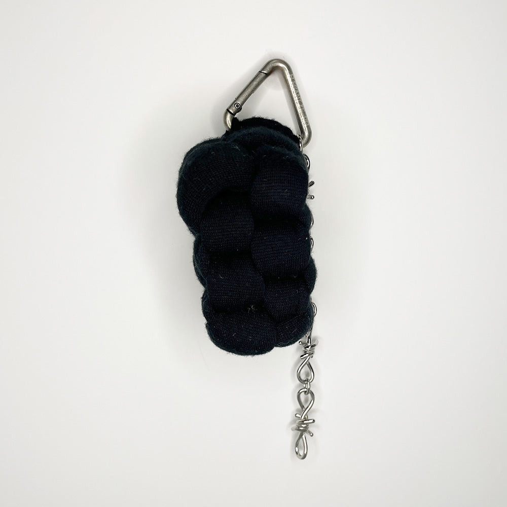 Scoubidou Lucky Charm Keyring (all Jet Black)