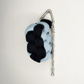 Scoubidou Lucky Charm Keyring (Sky blue & Jack black)