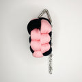 Scoubidou Lucky Charm Keyring (Pink and Jack black)