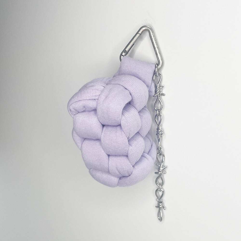 Scoubidou Lucky Charm Keyring (All Purple)